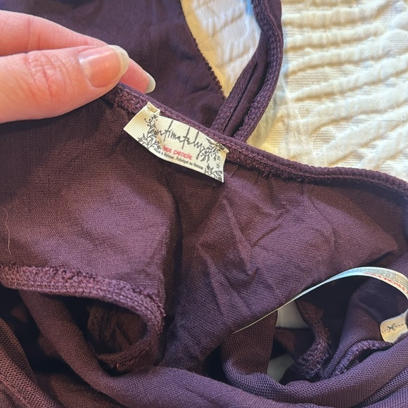 NWOT Free People Love to Love You Bodysuit XS Eggplant - Picture 6 of 10